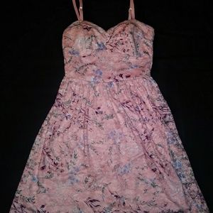 Pink Dress with Flower print 💐